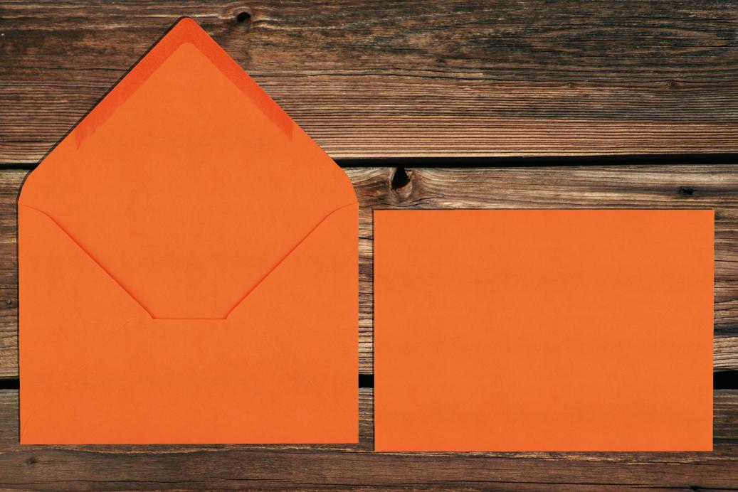 Briefhüllen 120x180 mm Nassklebend Dunkelorange 120 g/qm